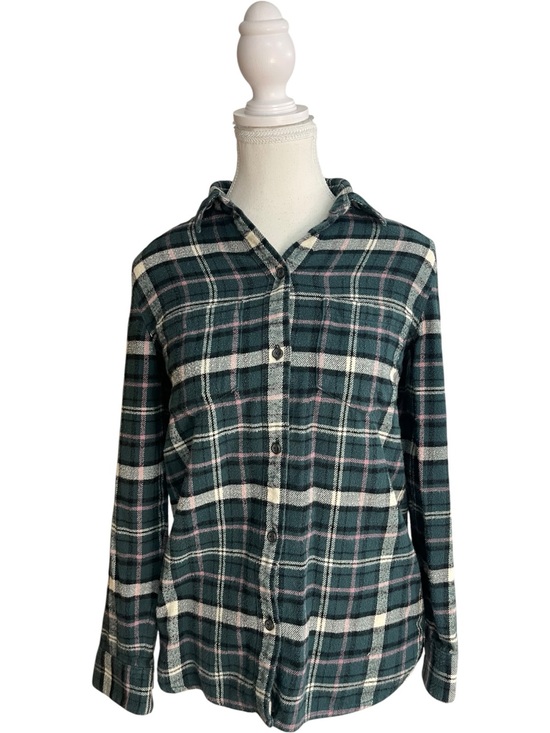 Madewell Tops - Madewell Flannel Classic Ex-Boyfriend Shirt Green